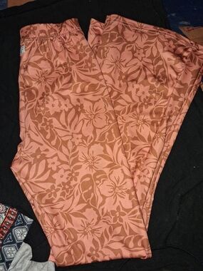 Billabong Rust Floral Elastic-Waist Leggings